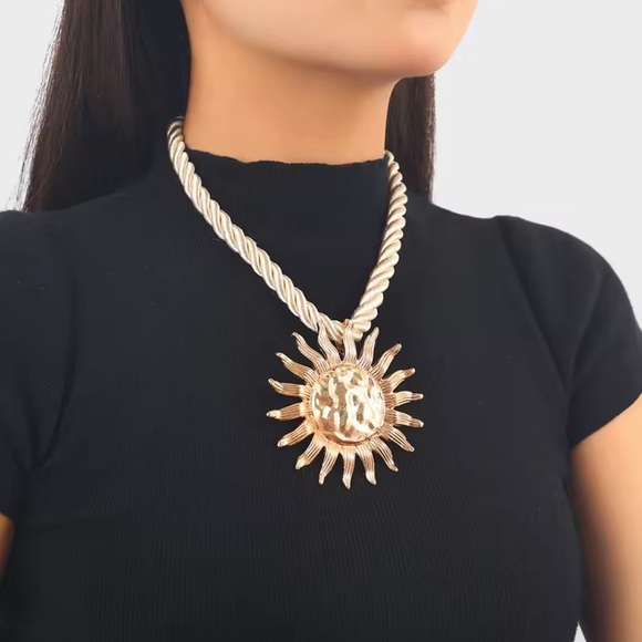 Zara Sun Gold Necklace - Picture 6 of 9